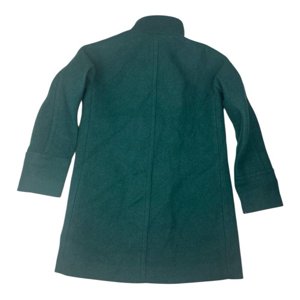 J crew size 6 small cocoon wool dark green Wool Blend Coat peacoat jacket - Picture 13 of 13